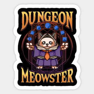 Dungeon Meowster Tabletop Gamer Sticker